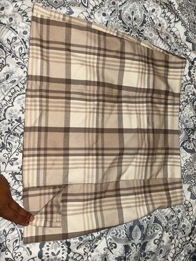Forever 21 Beige and Brown Plaid Top